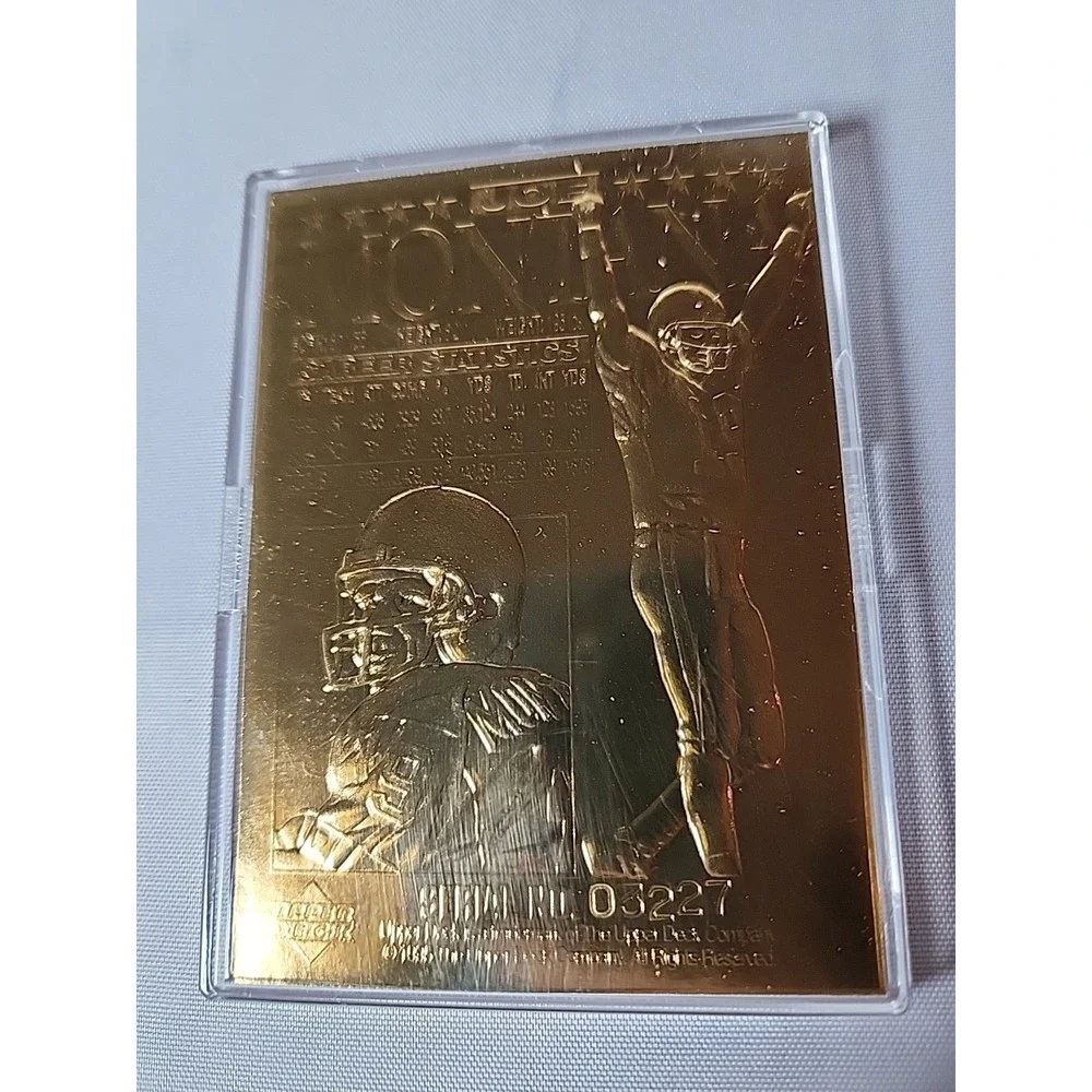 1995 Joe Montana COA Upper Deck 23KT Gold Diamond Stars w/Box & Serial #3227